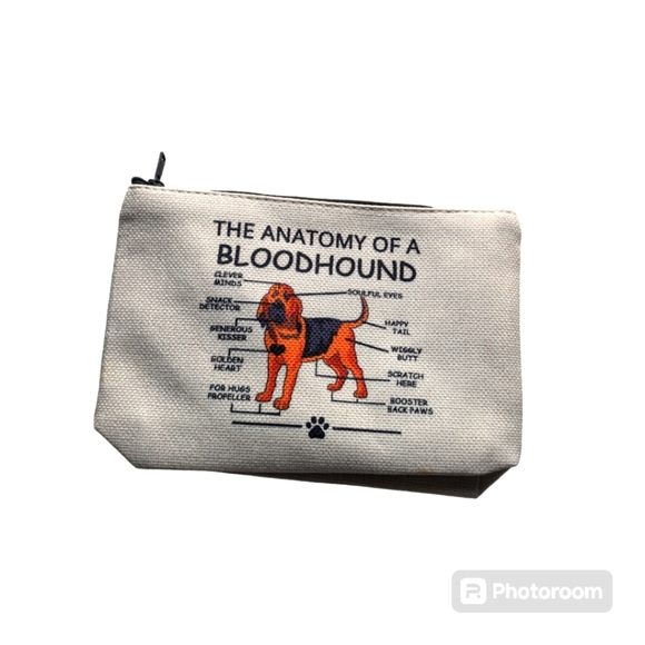 Cosmetic Gift Bag. "The Anatomy of a Bloodhound". NWT. - Picture 1 of 8
